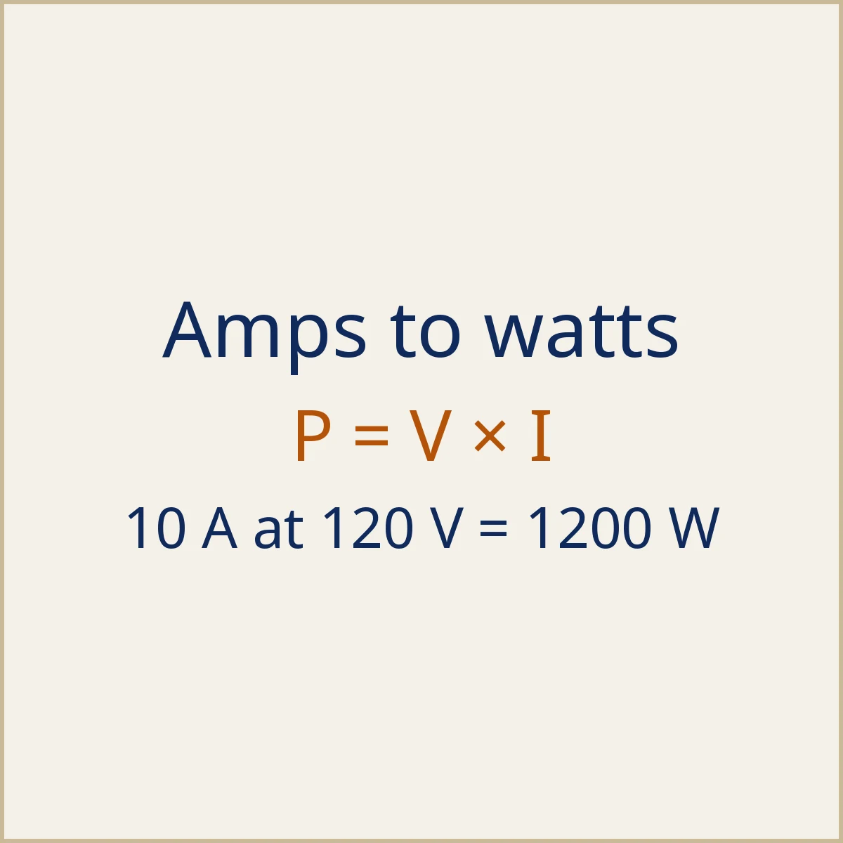 Amps to Watts Calculator (DC, AC 1-Phase & 3-Phase): illustration 1
