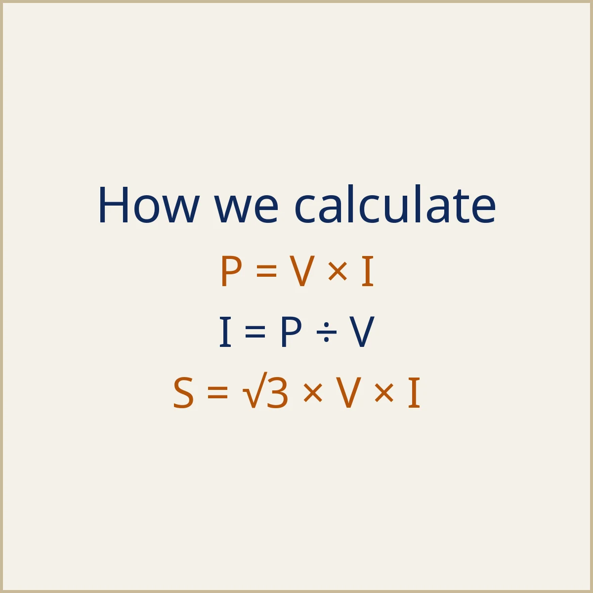 How We Calculate: illustration 1