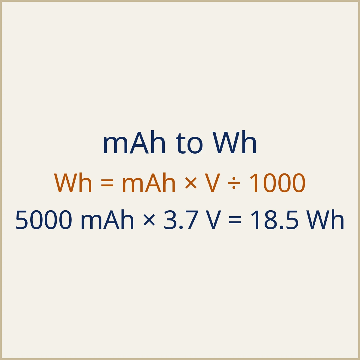 mAh to Wh Calculator (and Wh to mAh): illustration 1