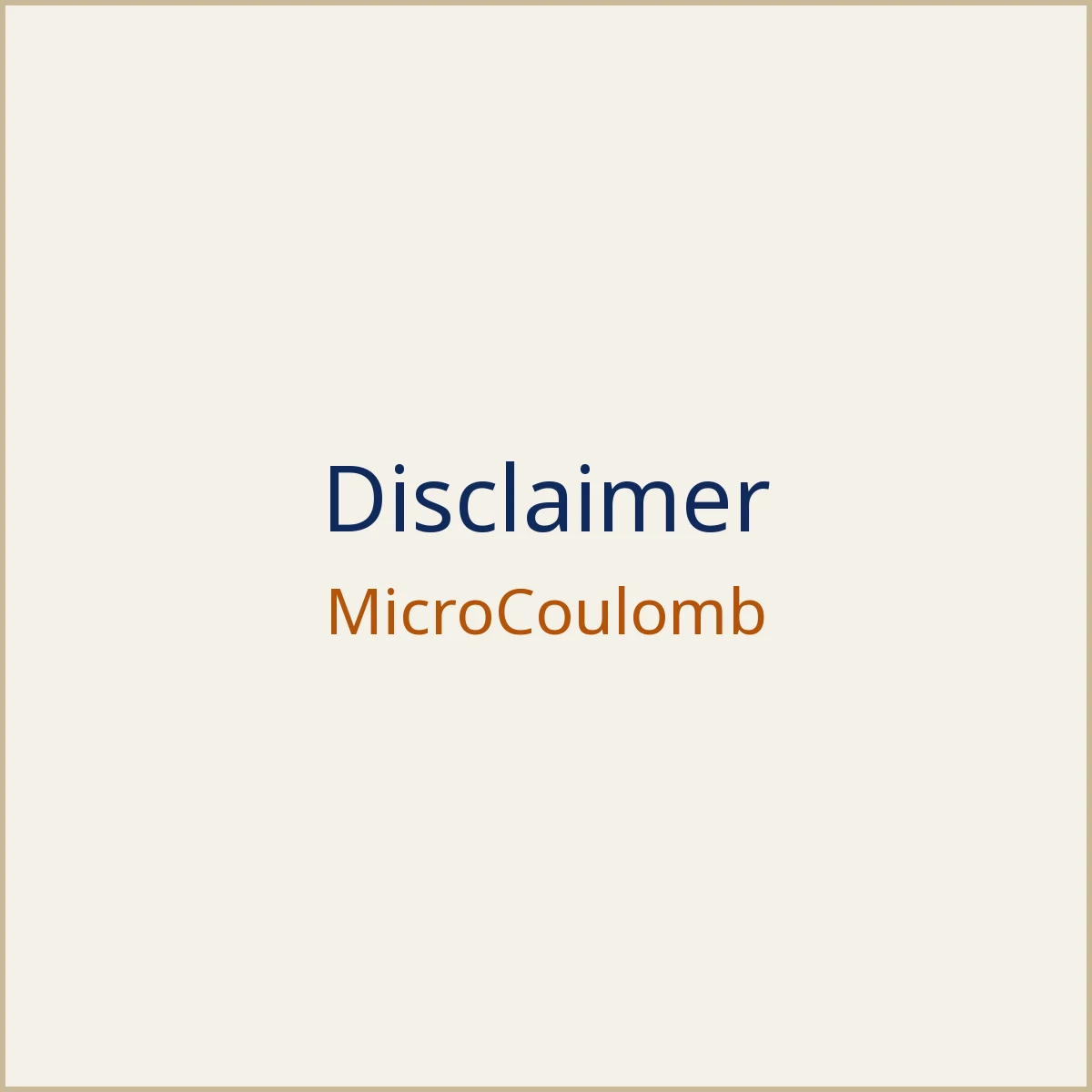 Disclaimer: illustration 1