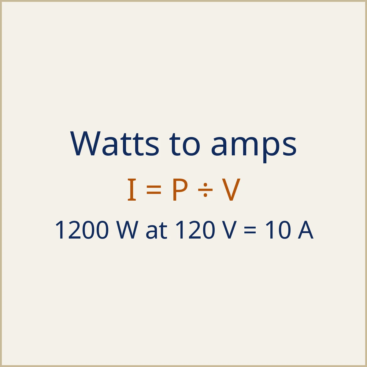 Watts to Amps Calculator (DC, AC 1-Phase & 3-Phase): illustration 1